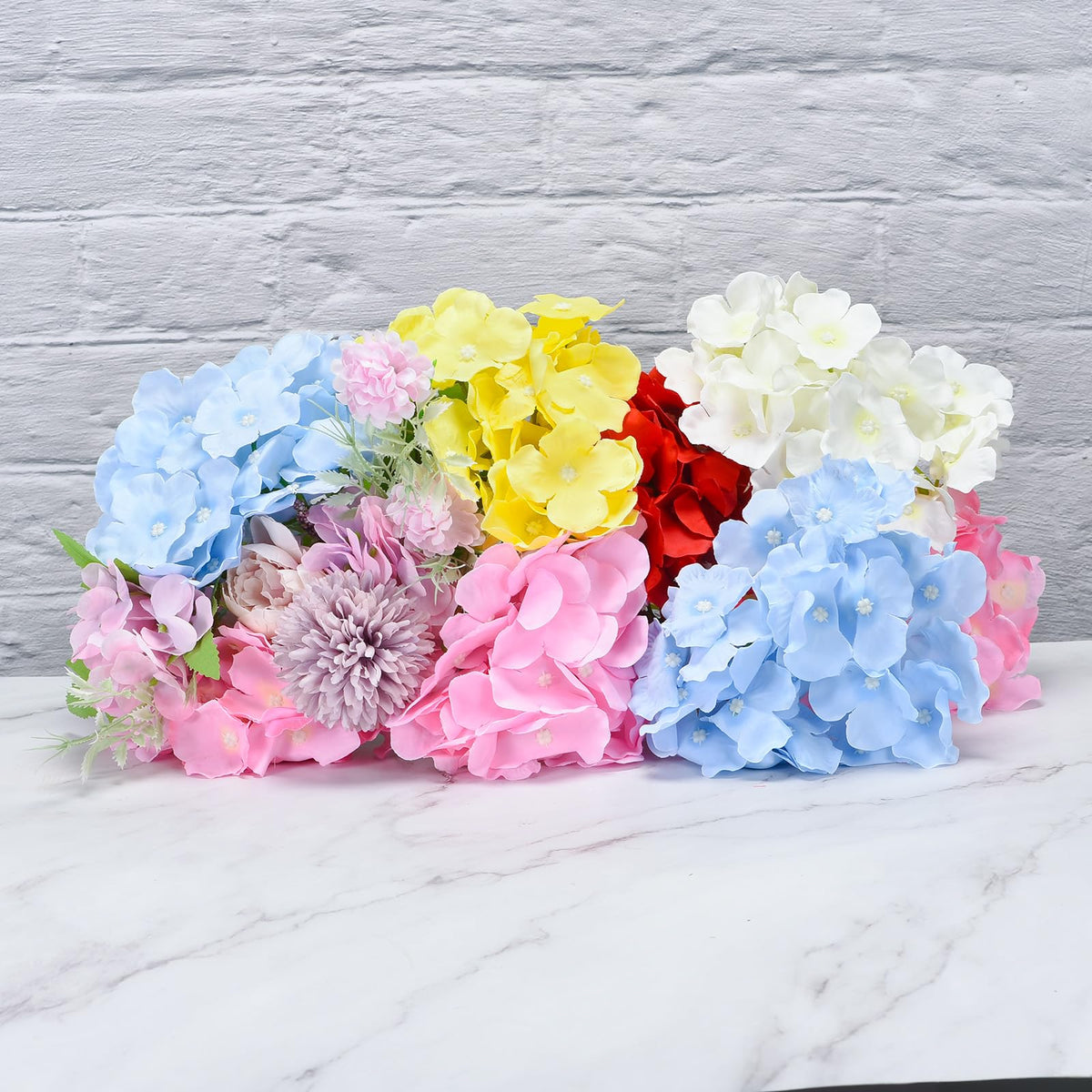 MECCANIXITY silk hydrangea for reusable wedding and party decor.