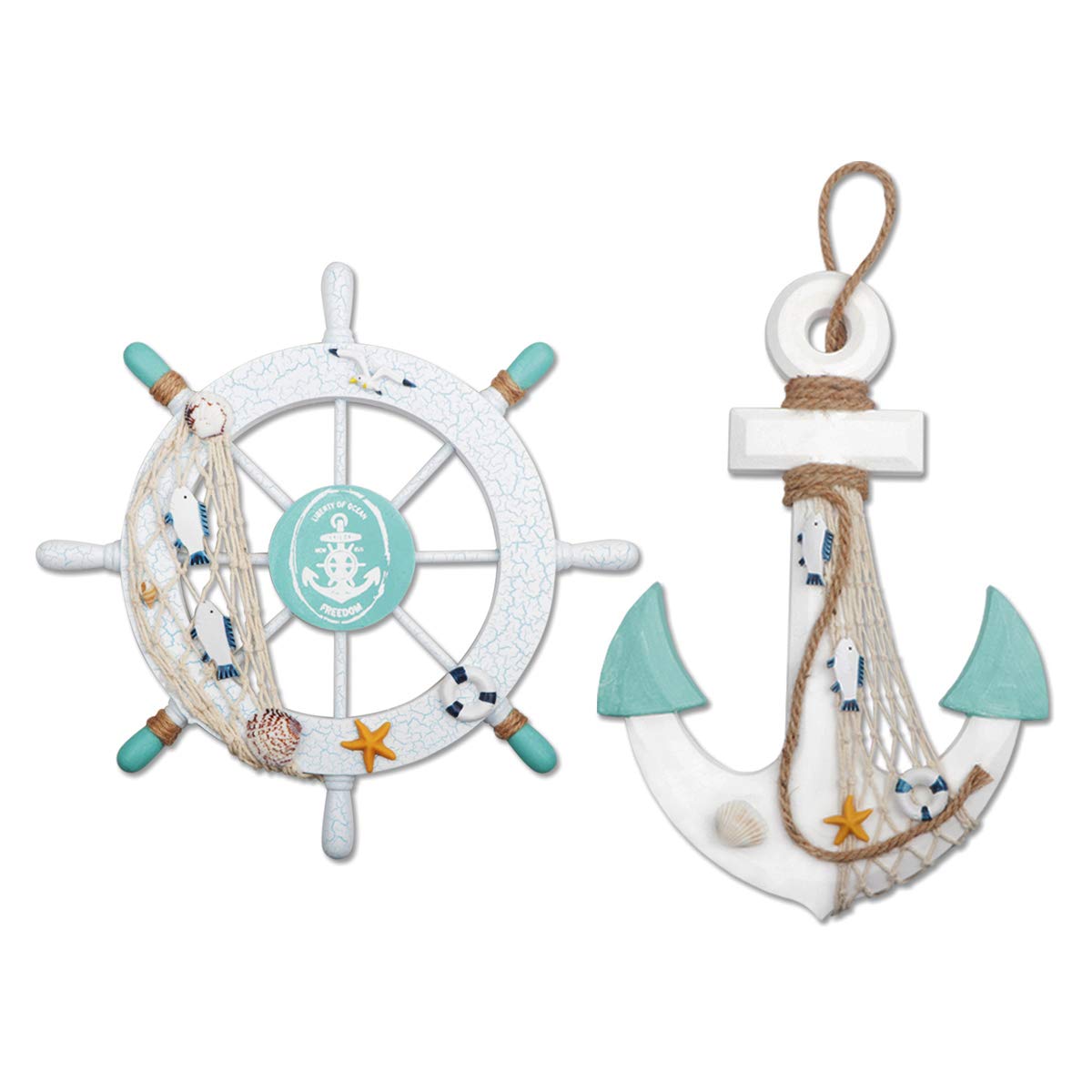 Meching ship wheel 11-inch close-up showcases craftsmanship for nautical wall decor