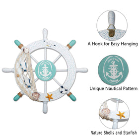 Meching nautical wall decor hook demonstrates easy installation and sturdy display