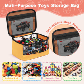 Mecozone toy storage bags with clear front panels help you identify contents instantly.