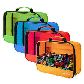 Mecozone bricks storage bag front view showing contents at a glance