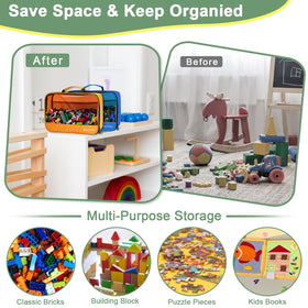 Mecozone bag front clear PVC panel for easy toy visibility