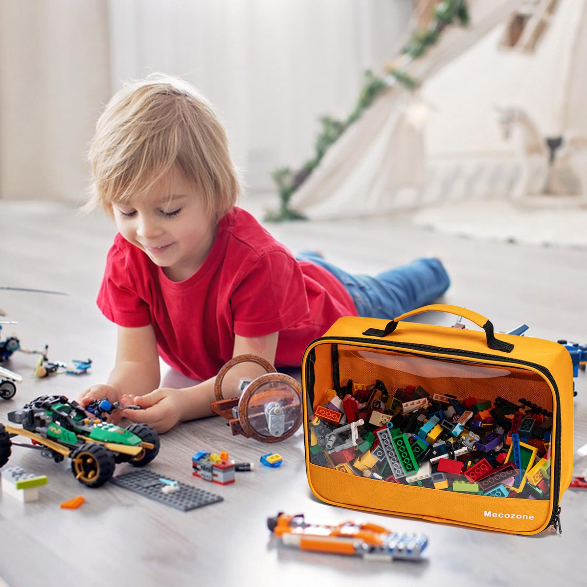 Mecozone travel-friendly storage case fits on-the-go play