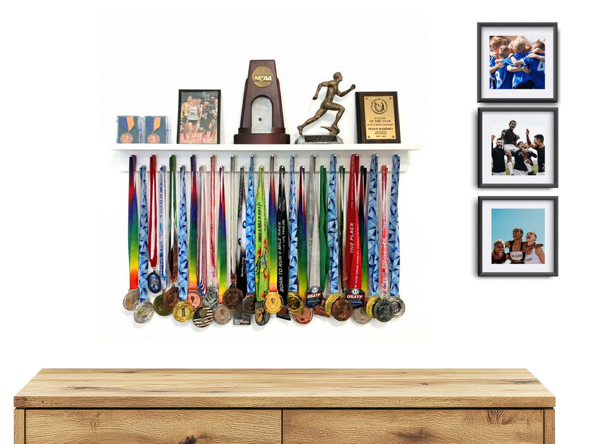 Quick 15-minute installation with no stud finder needed for the Medal Awards Rack.