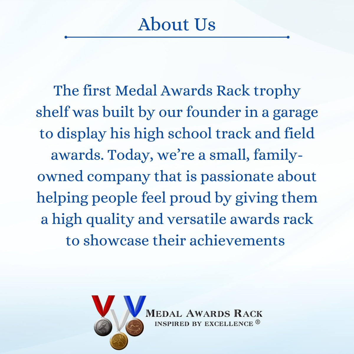 Trusted family-owned Medal Awards Rack craftsmanship and reliable display solutions.