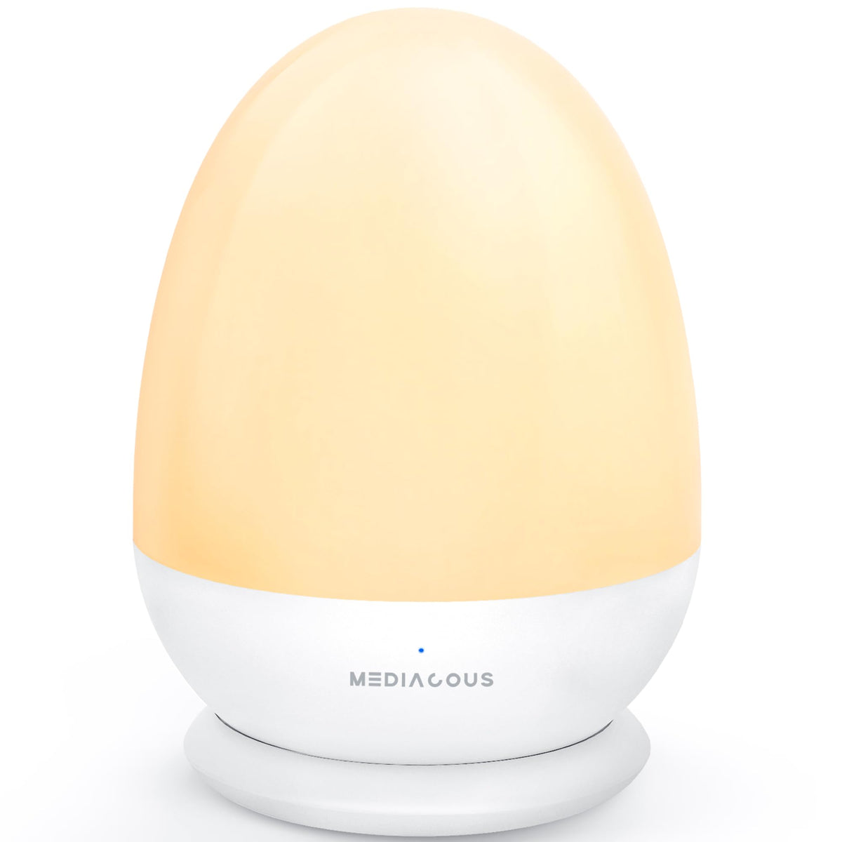 MediAcous night light for kids room with egg lamp providing gentle bedtime illumination