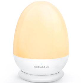 MediAcous night light for kids room with egg lamp providing gentle bedtime illumination