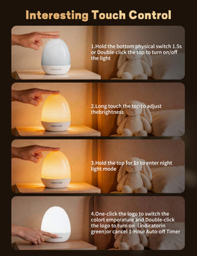 Built-in rubber handle on MediAcous egg light for easy carrying