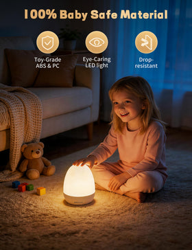 Stable charging base keeps the MediAcous egg light upright in the nursery