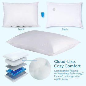 Mediflow Water Pillow original design branding reflecting decades of pillow innovation.