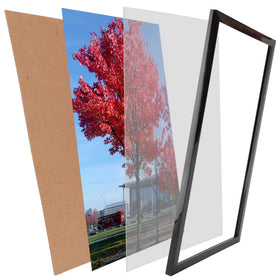 Medog Studio Gallery 20x30 frame black corner detail with smooth finish