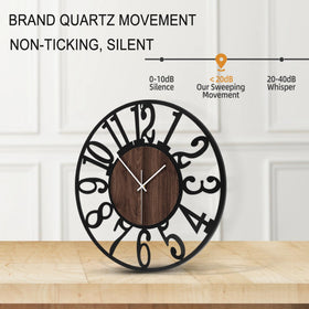 Mee 2ou MDF wood face with black numerals for timeless décor.