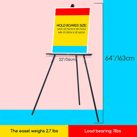 MEEDEN black wood tripod easel holds signs securely for weddings or ceremonies