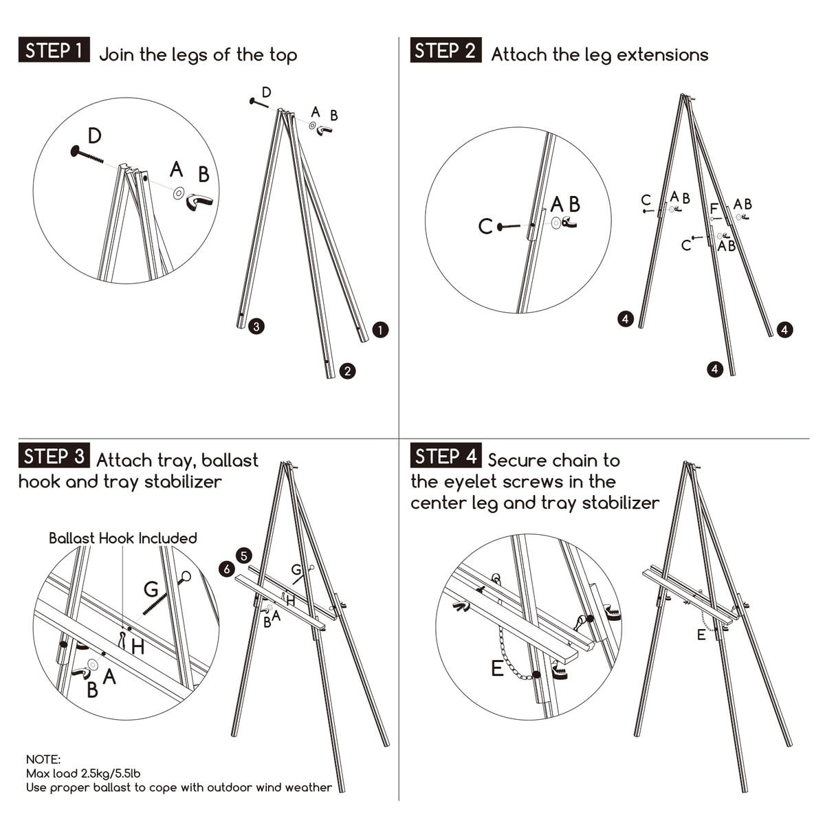 MEEDEN compact storage easel rod keeps setup tidy and portable