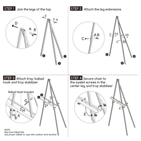 MEEDEN compact storage easel rod keeps setup tidy and portable