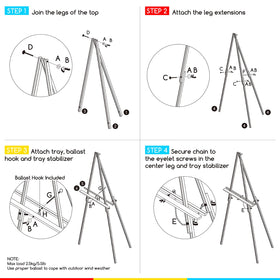 MEEDEN wood easel stand versatile for exhibitions, signs, and classroom displays.