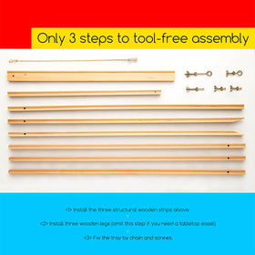MEEDEN wood easel stand compact storage for easy transport and storage.