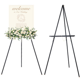 MEEDEN wooden easel stand displaying posters with sturdy pine construction for events