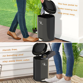 Activated charcoal filter in Meegood bin absorbs odors effectively.