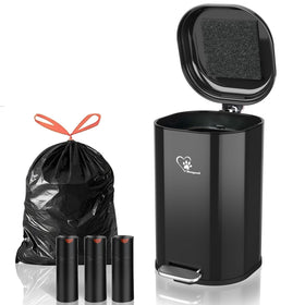Meegood dog poop trash can with lid for quiet, hands-free waste disposal.