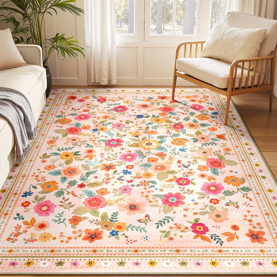 meejou flower-pattern close-up shows vibrant colors ideal for living rooms