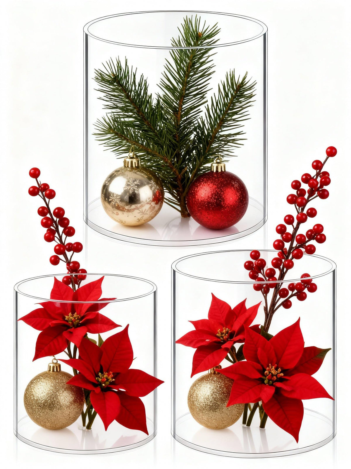 Meekoo 4x4 inch vase top view with sturdy tabletop decor