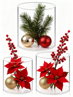 Meekoo 4x4 inch vase top view with sturdy tabletop decor