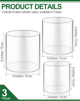 Meekoo 6x6 inch vase side view showing modern transparent style