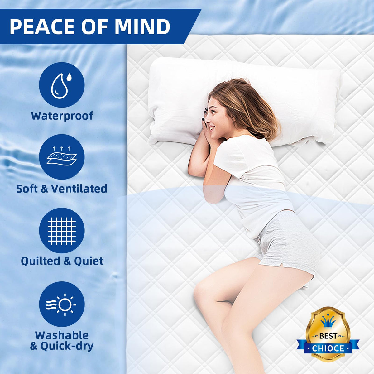 MEELUS dorm-friendly protection suits shared rooms and reduces leakage concerns.