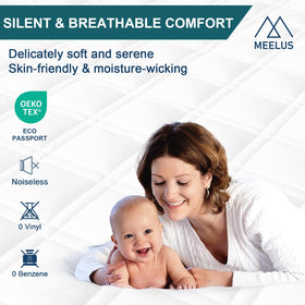 MEELUS hotel-ready protector suited for bedrooms and guest rooms