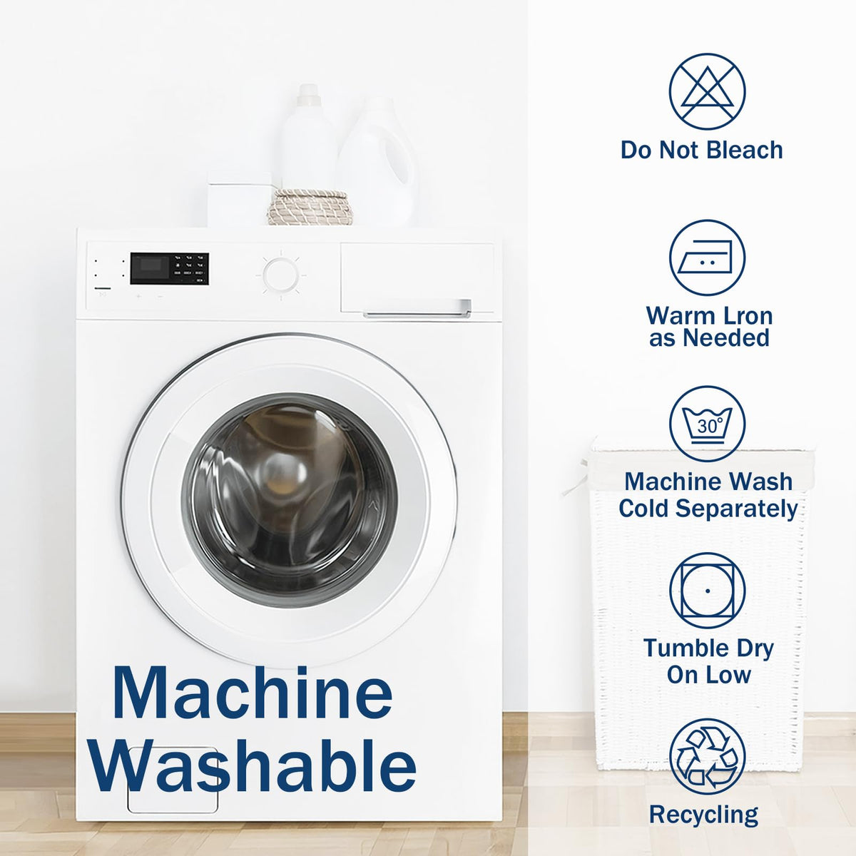 MEELUS machine-washable design stays fluffy after cold wash