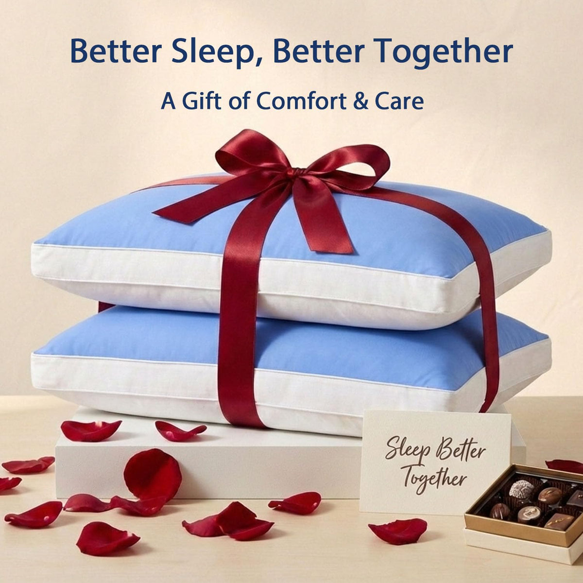 MEELUS machine-washable pillows — easy care two-pack for busy nights