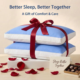 MEELUS machine-washable pillows — easy care two-pack for busy nights