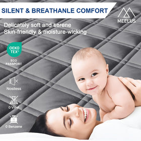 MEELUS Queen diamond-quilted surface adds gentle cushion for comfort