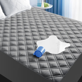 MEELUS Queen Mattress Protector showcases a waterproof barrier guarding against leaks