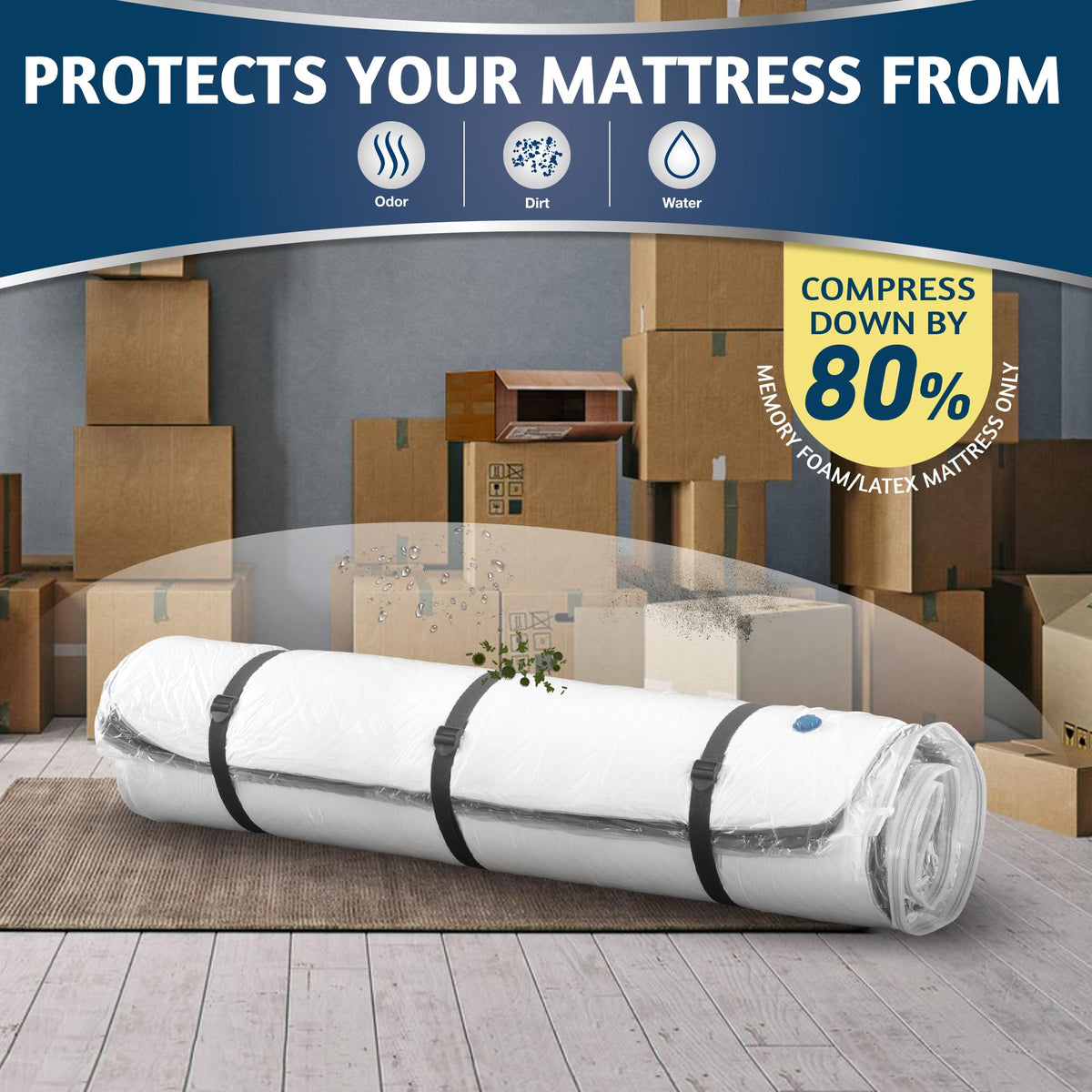 Meersburg bag demonstrates up to 80% space reduction for easy transport.