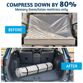 Meersburg bag accommodates mattresses up to 14 inches thick for versatile use.