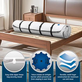 Meersburg vacuum bag offers storage-ready design to tidy seasonal bedding