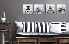 Meetdeceny fashion book stack grey painting adds stylish focal point.
