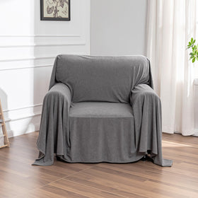 MEETSKY chair cover demonstrates soft plush material for cozy daily use.