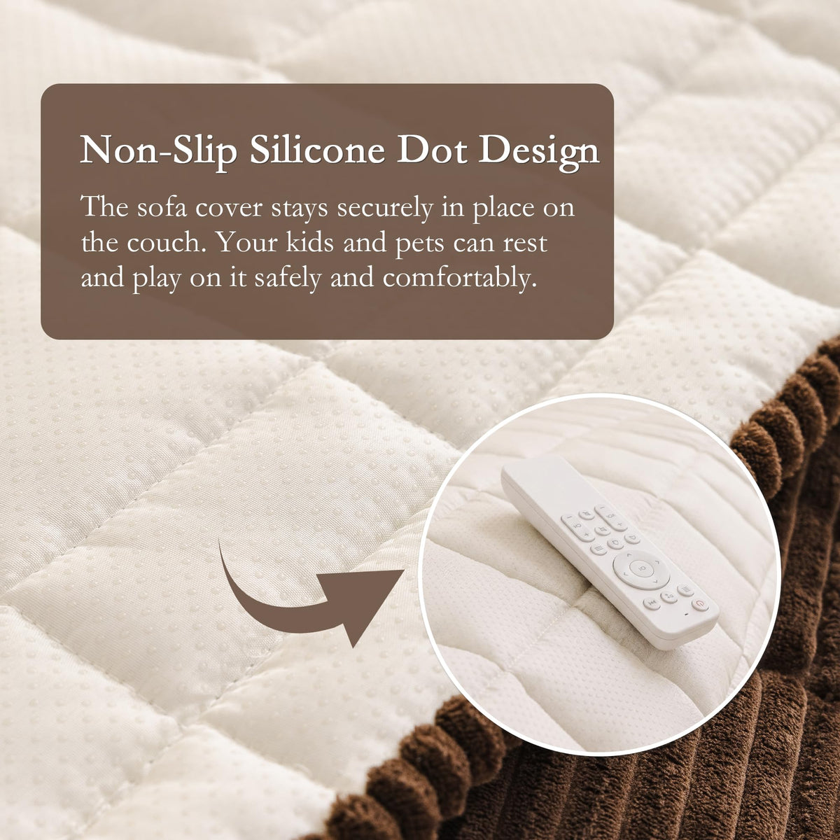 MEETSKY chocolate color sofa cover adds warmth while guarding delicate upholstery.