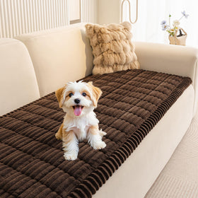 MEETSKY couch cover on sofa with dogs offers protective, plush comfort.