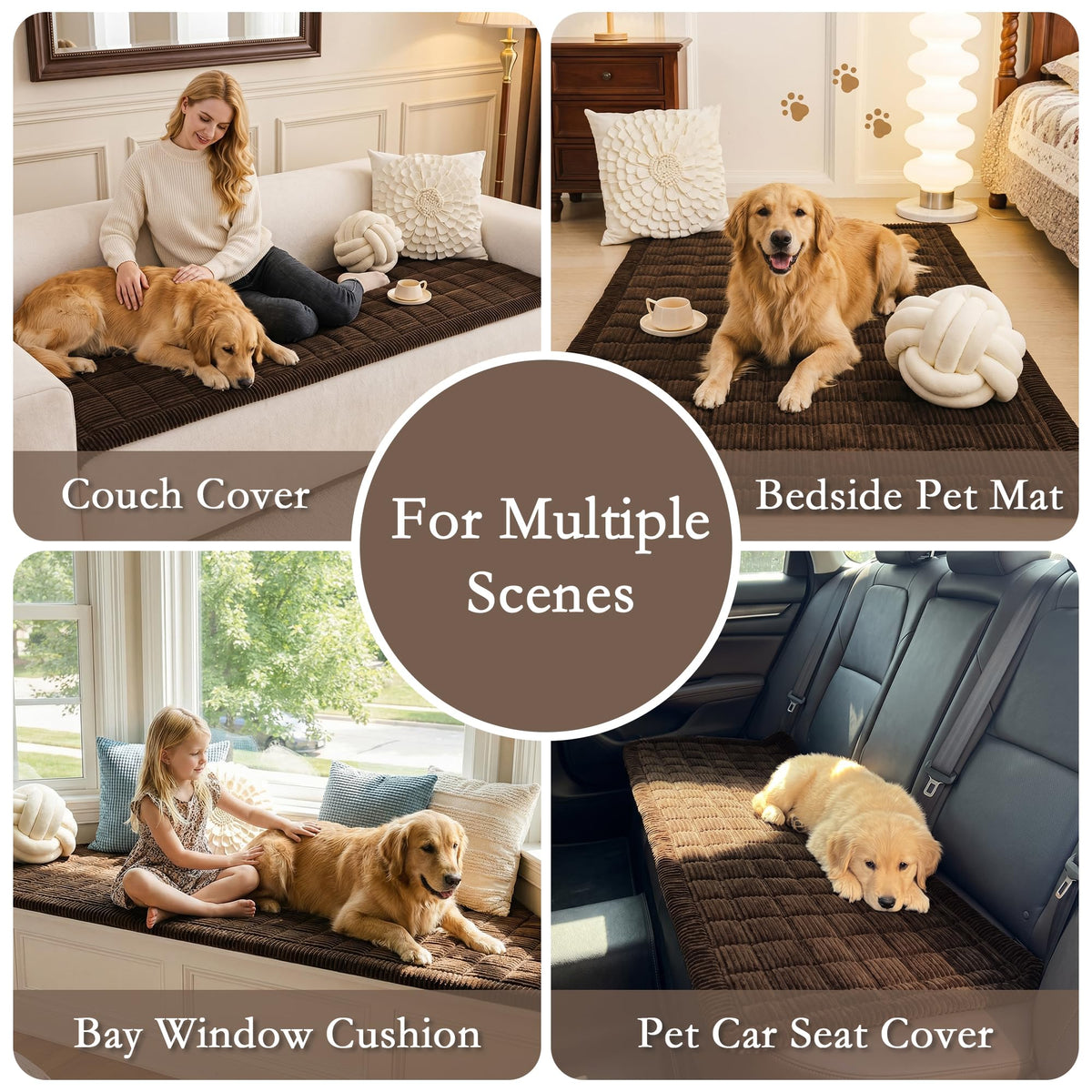MEETSKY couch cover non-slip back keeps the cover in place during activity.