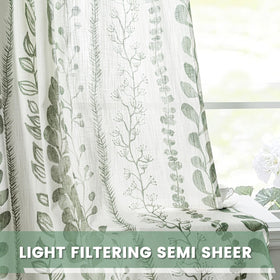 MEETSKY Back-tab linen-style curtain for a refined pleated look
