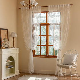 MEETSKY machine washable lace curtains simplify care and longevity.