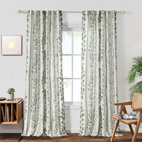 MEETSKY Sage Green Curtains show three hanging options for stylish setups