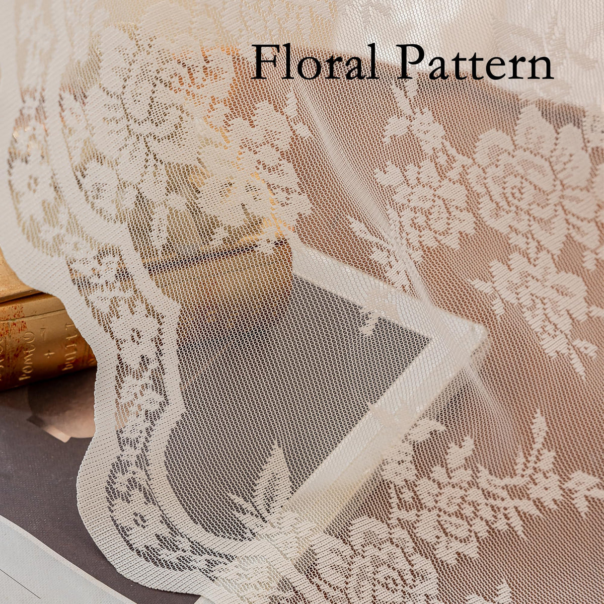 MEETSKY vintage style lace curtains bring timeless elegance to living areas.