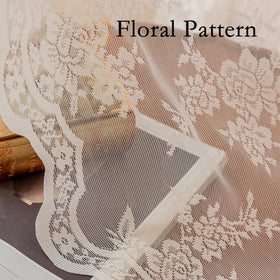 MEETSKY vintage style lace curtains bring timeless elegance to living areas.