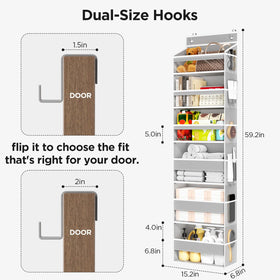 Mefirt clear-pocket door organizer offers quick visibility of items at a glance.