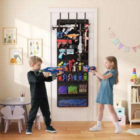 Mefirt door hanger stores gun accessories like darts and goggles for quick access